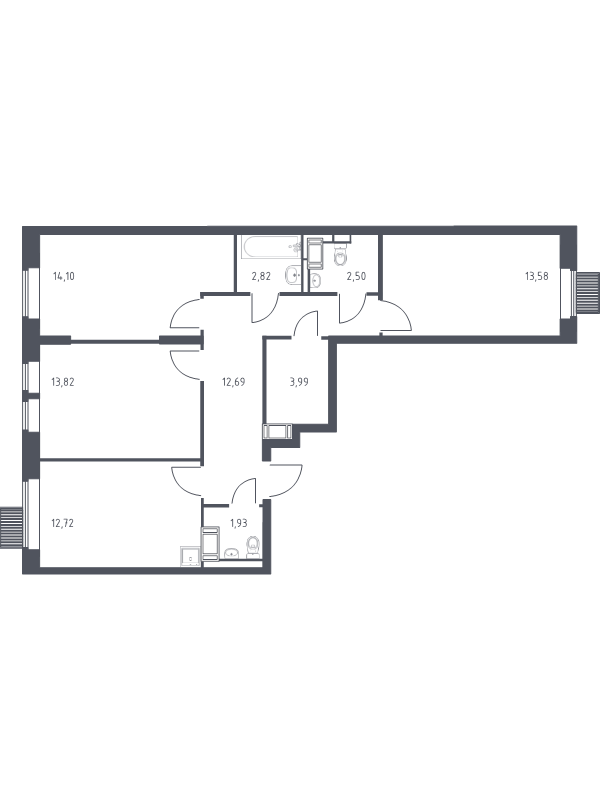 3 ккв 78,2 м²