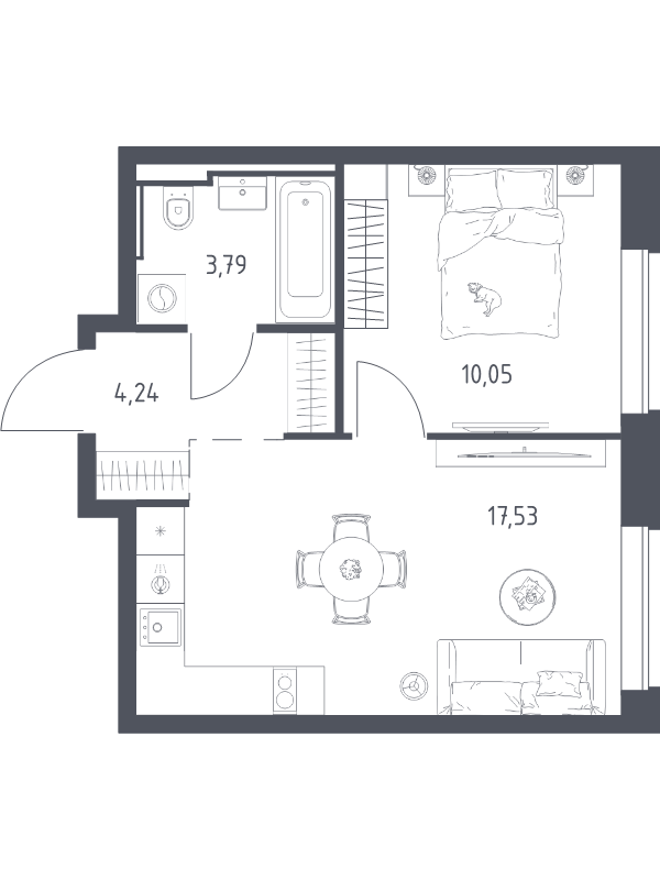 2 ккв (Евро) 35,6 м²