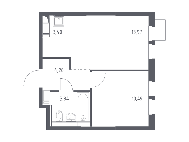 2 ккв (Евро) 36 м²