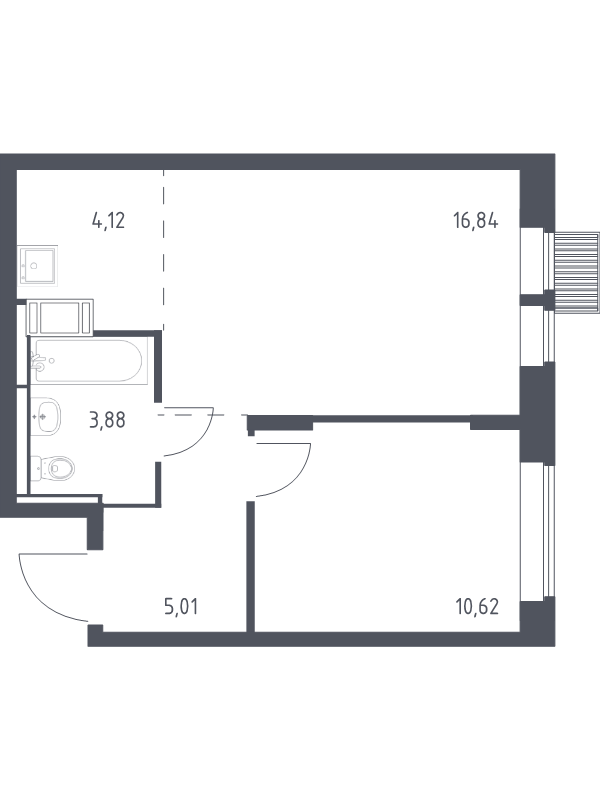 2 ккв (Евро) 40,5 м²