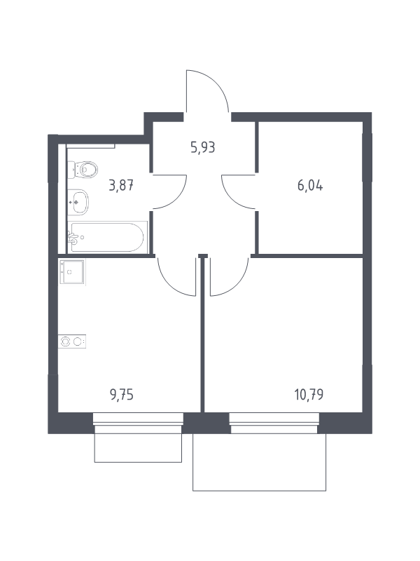 1 ккв 36,4 м²