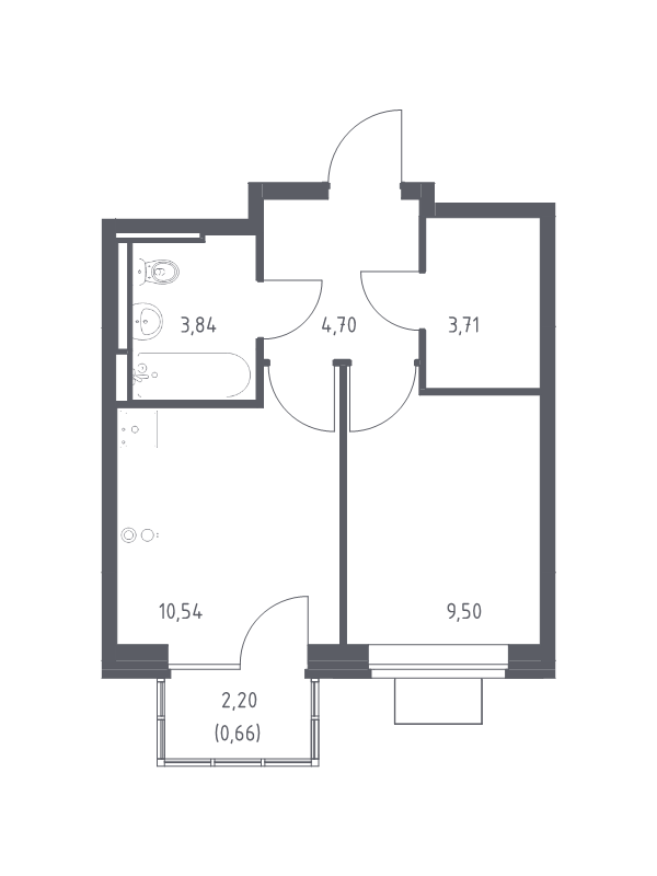 1 ккв 33 м²