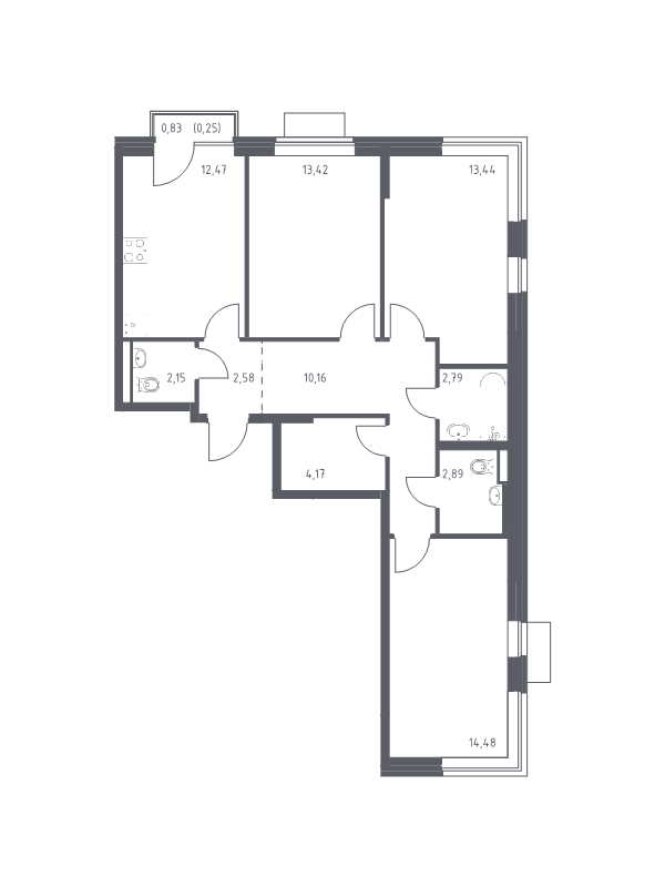 3 ккв 78,8 м²