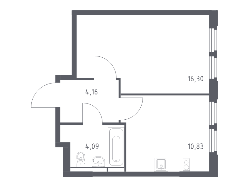 1 ккв 35,4 м²