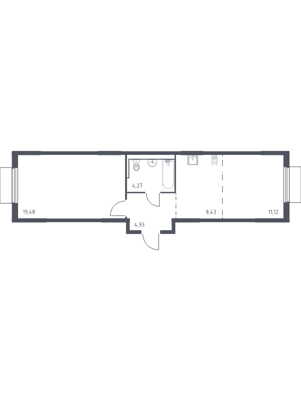 2 ккв (Евро) 48,2 м²