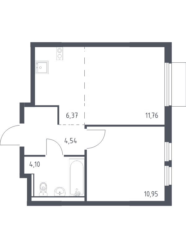 2 ккв (Евро) 37,7 м²