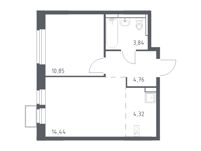 2 ккв (Евро) 37,7 м²