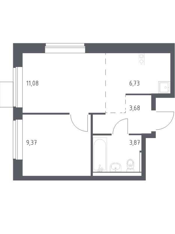 2 ккв (Евро) 34,7 м²