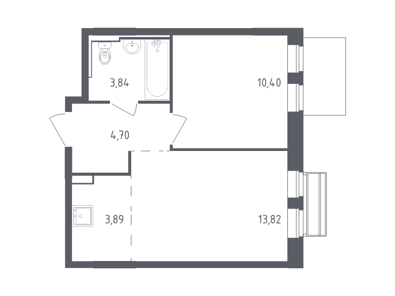 2 ккв (Евро) 36,7 м²