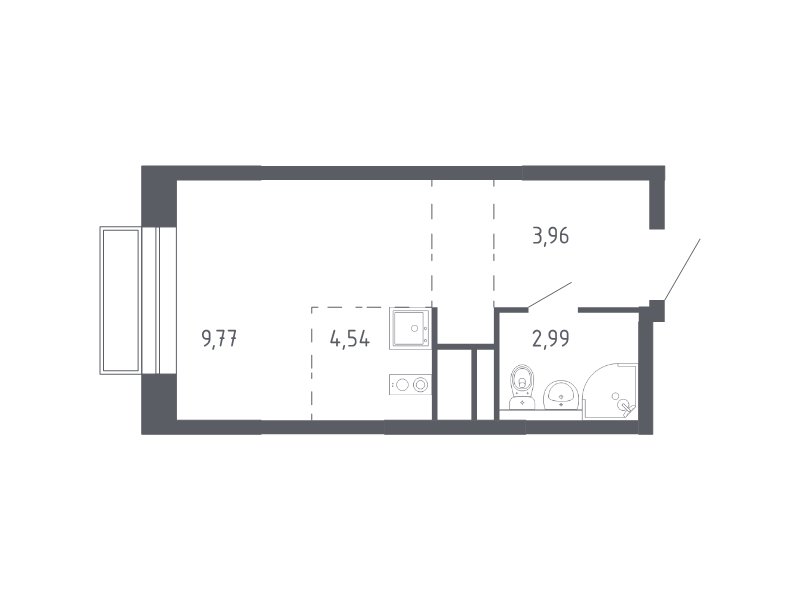 Студия 20,9 м²