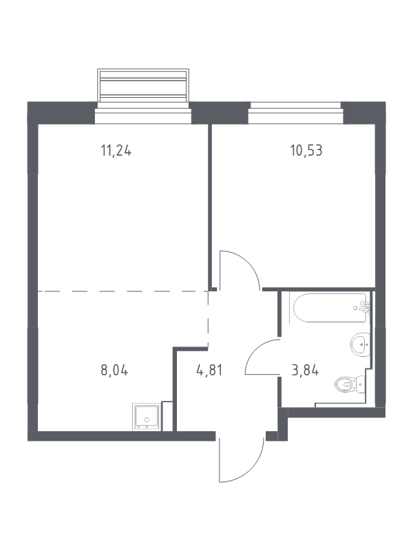 2 ккв (Евро) 38,5 м²