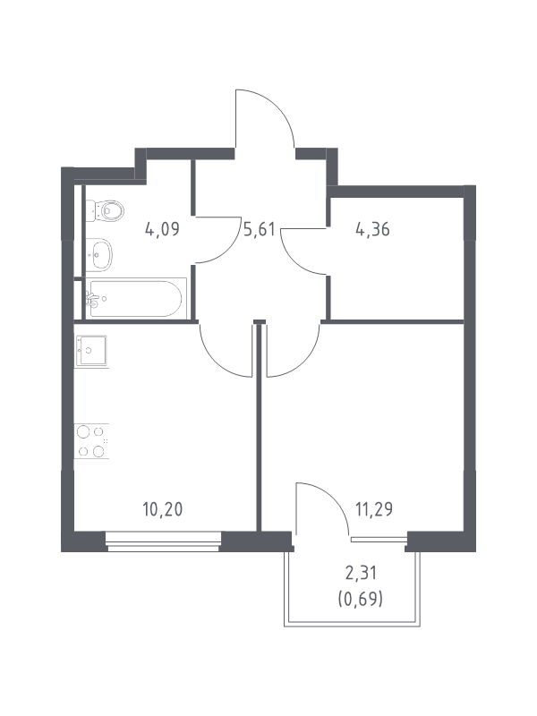 1 ккв 36,2 м²