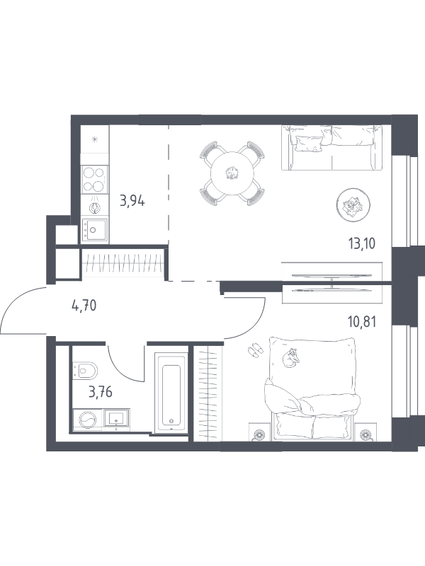 2 ккв (Евро) 36,3 м²