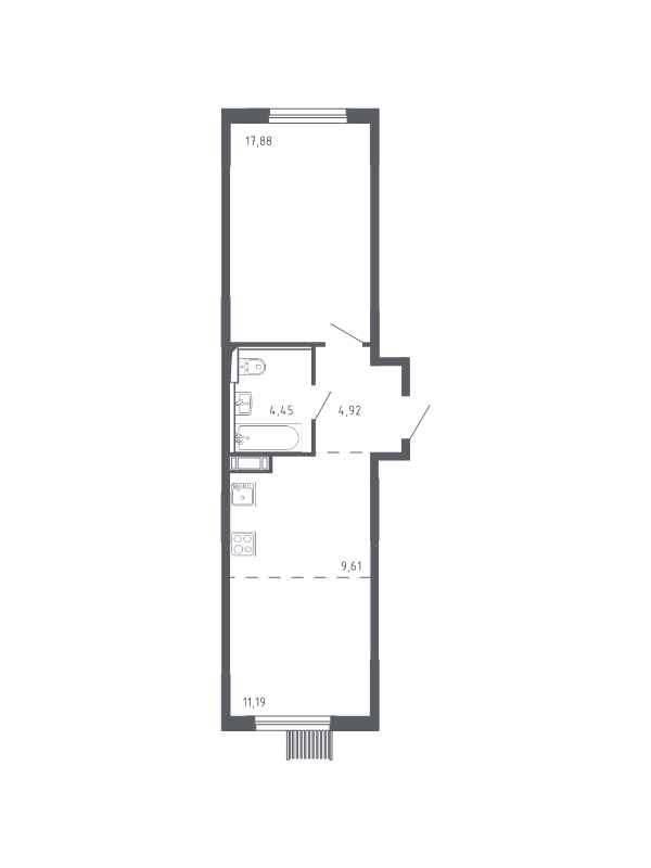 2 ккв (Евро) 47,4 м²