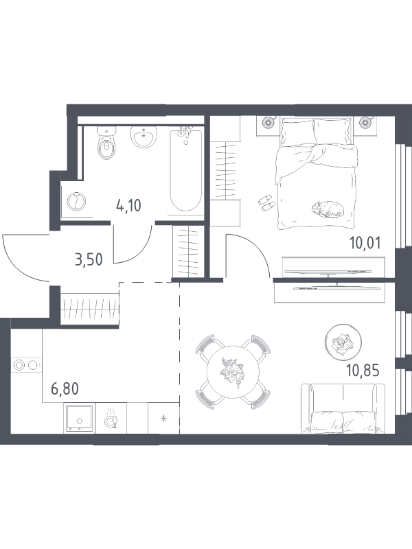 2 ккв (Евро) 35,3 м²