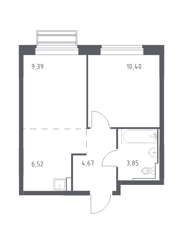 2 ккв (Евро) 34,8 м²