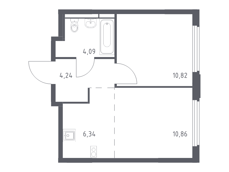 2 ккв (Евро) 36,4 м²