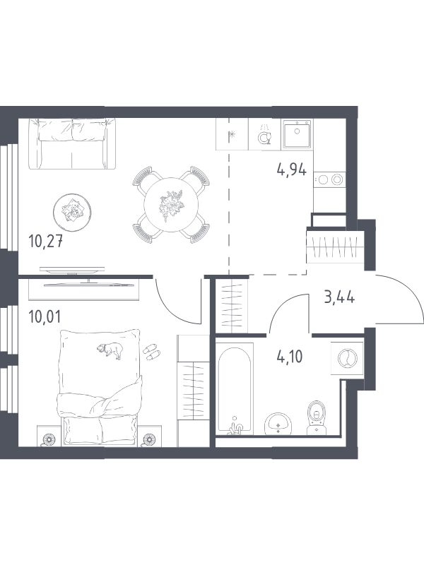 2 ккв (Евро) 32,8 м²