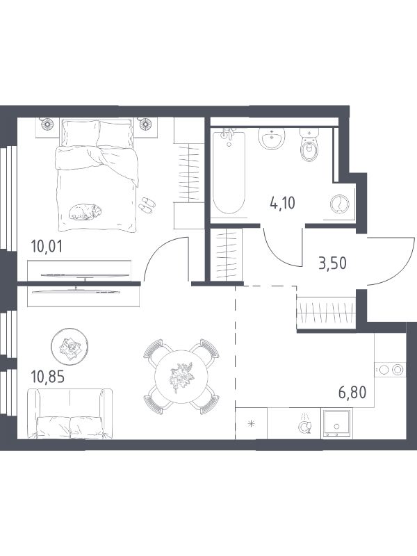 2 ккв (Евро) 35,3 м²