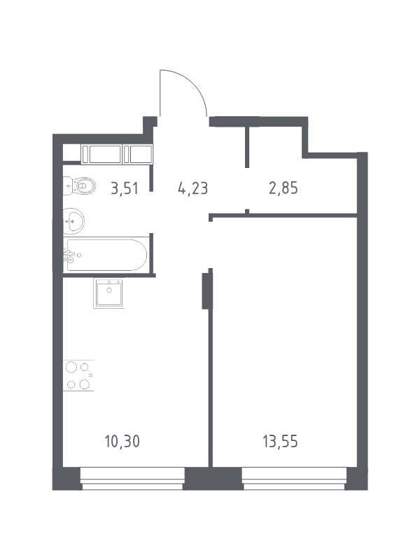 1 ккв 34,8 м²