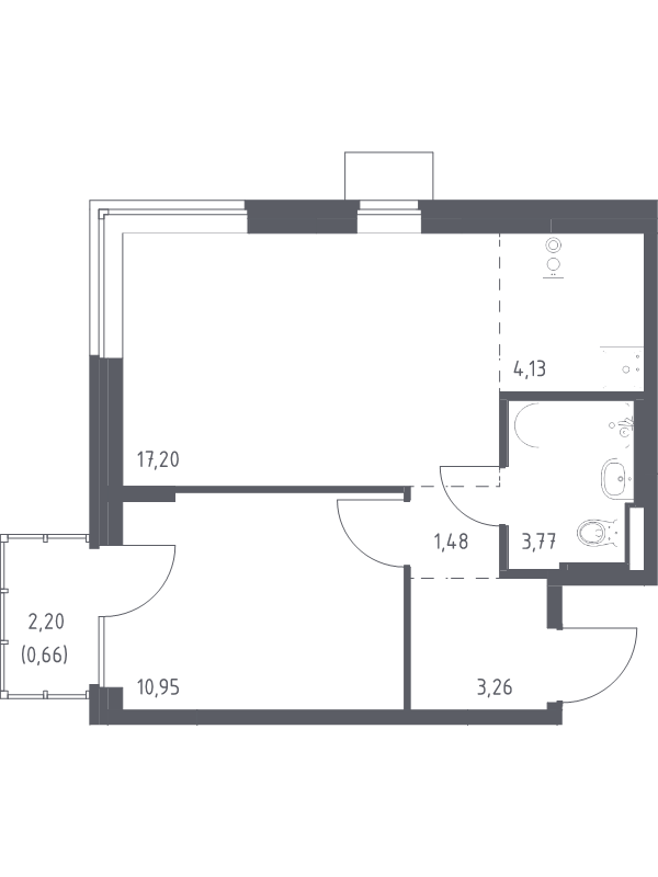2 ккв (Евро) 41,5 м²