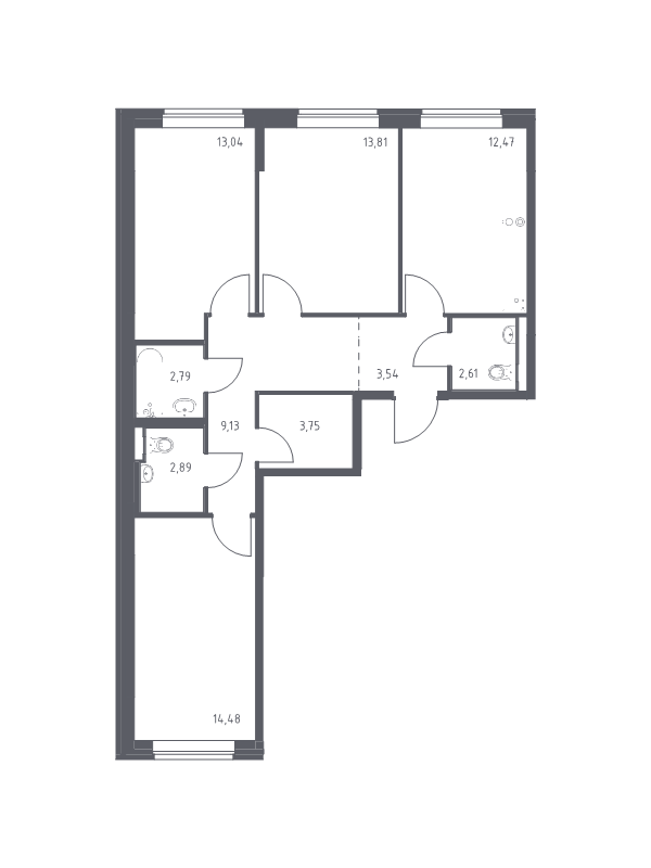 3 ккв 78,5 м²
