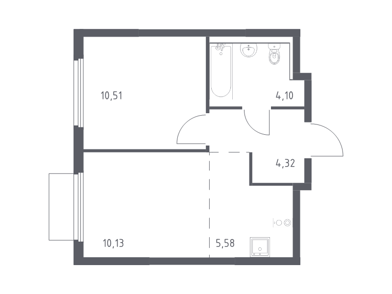 2 ккв (Евро) 34,6 м²