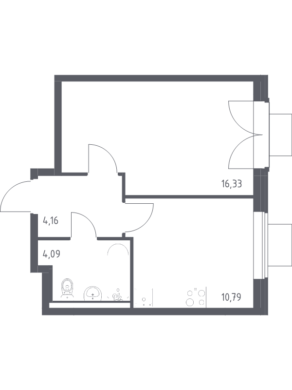 1 ккв 35,4 м²
