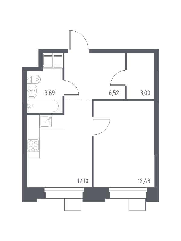 1 ккв 37,8 м²