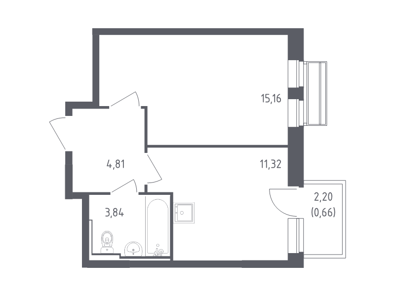 1 ккв 35,8 м²