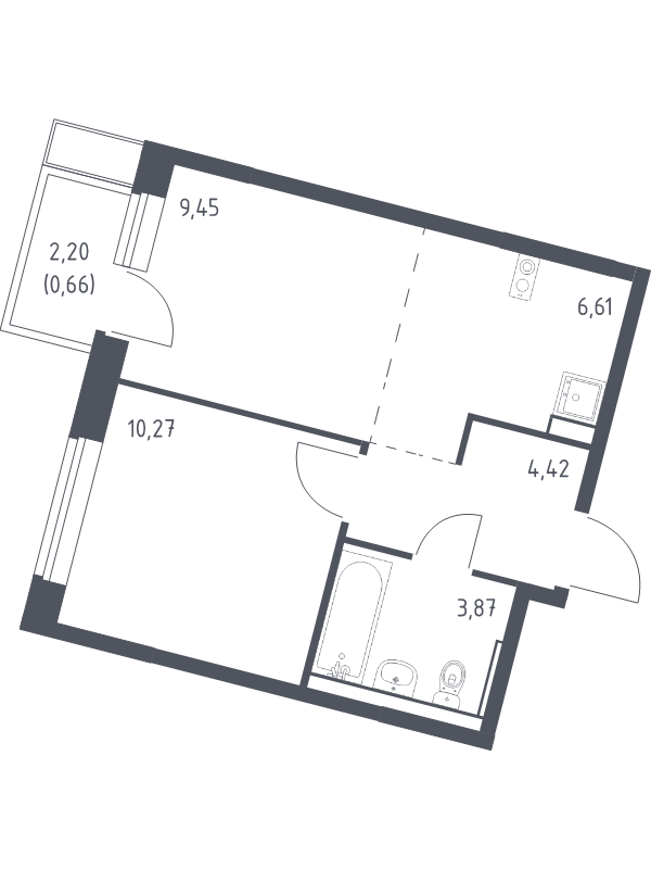 2 ккв (Евро) 35,3 м²