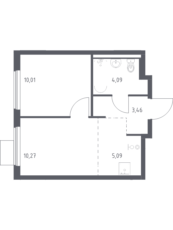 2 ккв (Евро) 32,9 м²