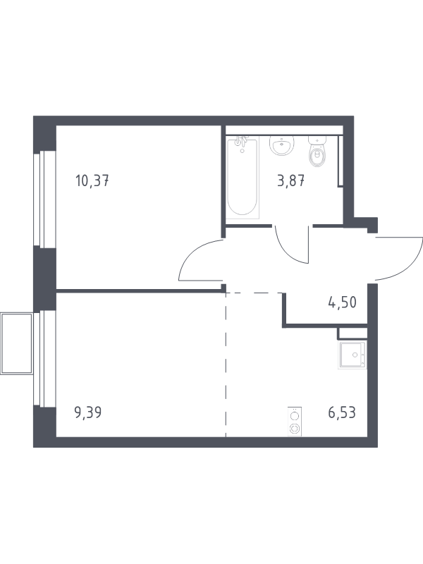 2 ккв (Евро) 34,7 м²