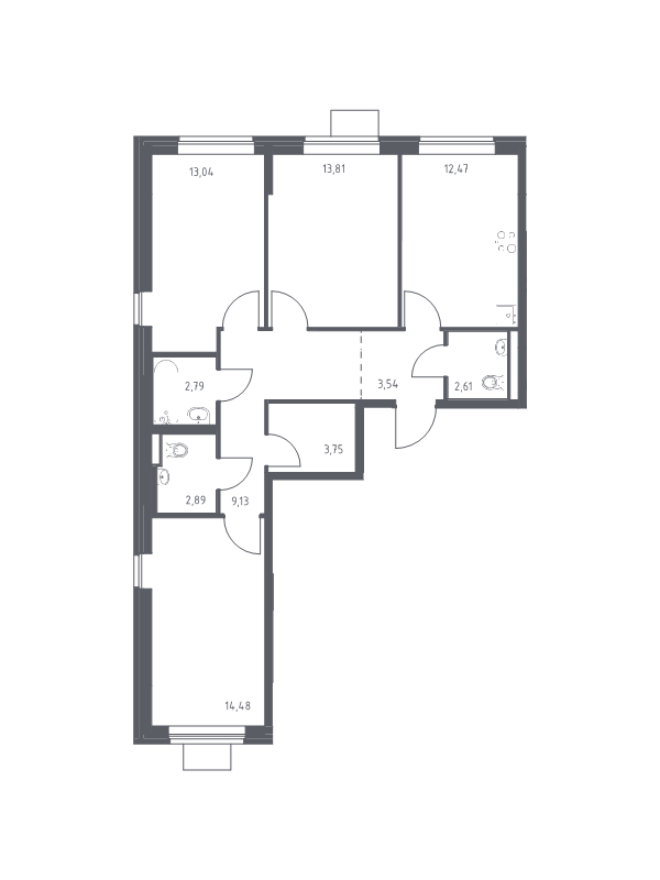 3 ккв 78,5 м²