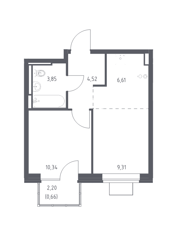 2 ккв (Евро) 35,3 м²