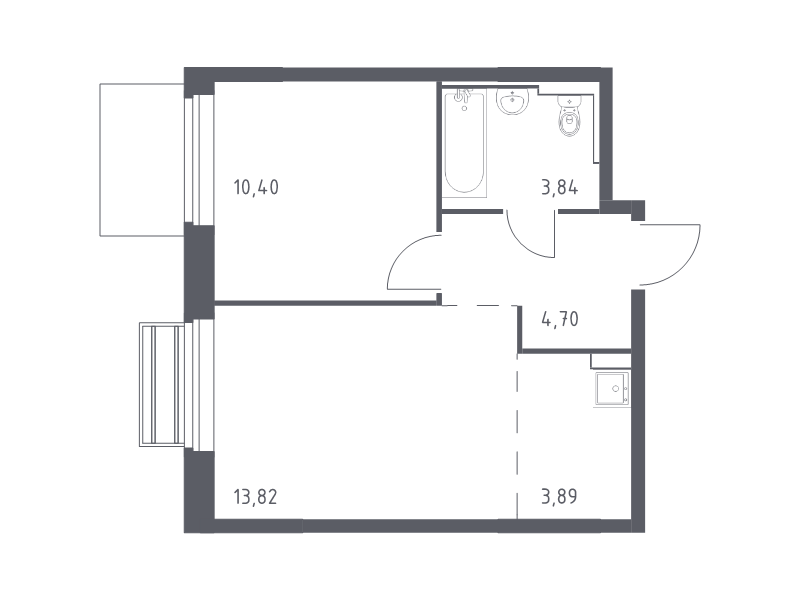 2 ккв (Евро) 36,7 м²