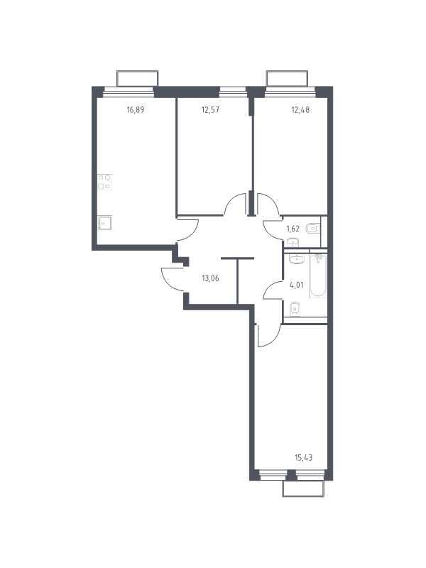 4 ккв (Евро) 76,2 м²