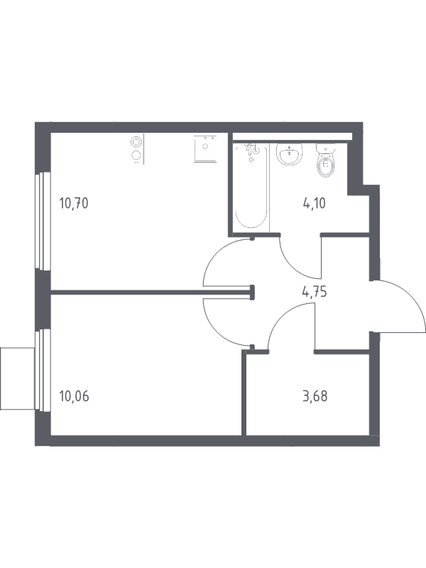 1 ккв 33,3 м²