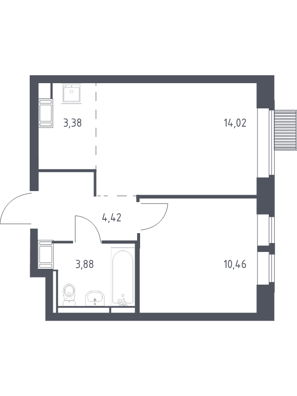 2 ккв (Евро) 36,2 м²
