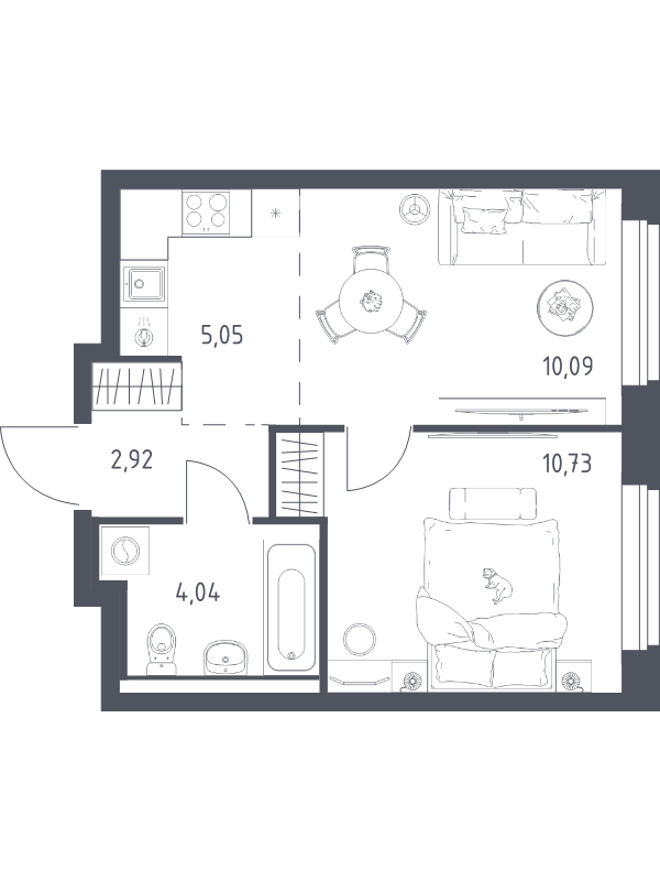 2 ккв (Евро) 32,8 м²