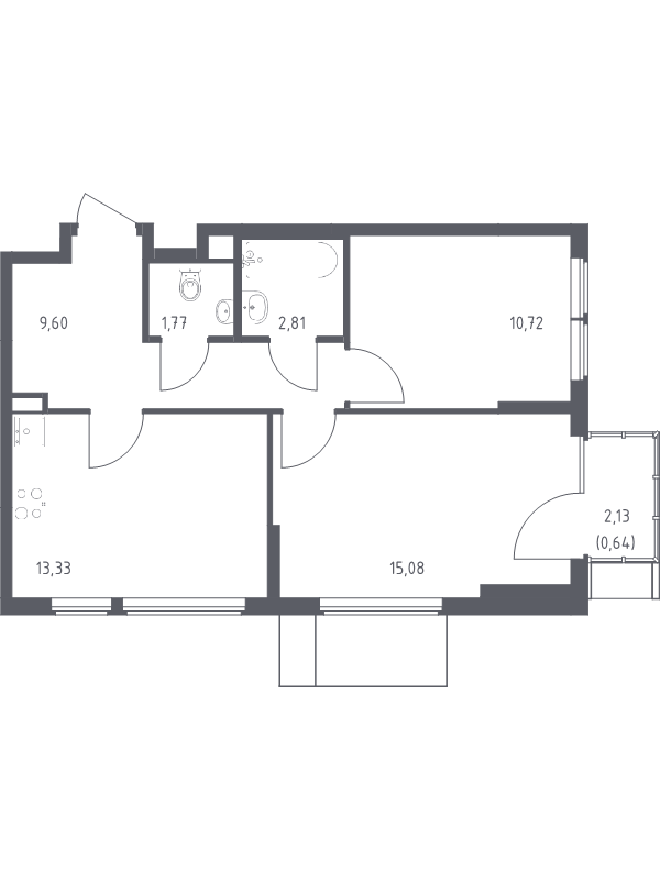 2 ккв 54 м²