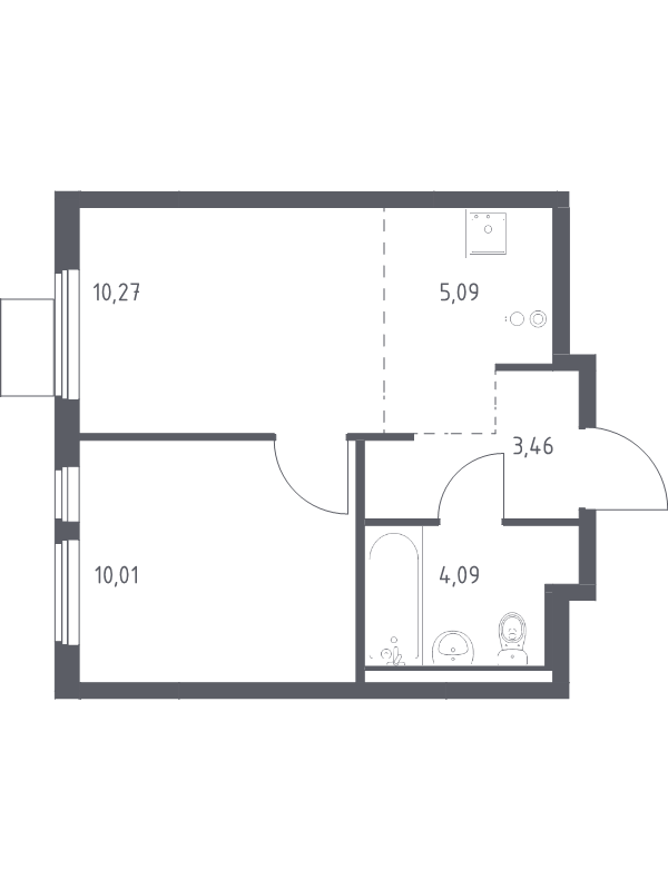 2 ккв (Евро) 32,9 м²