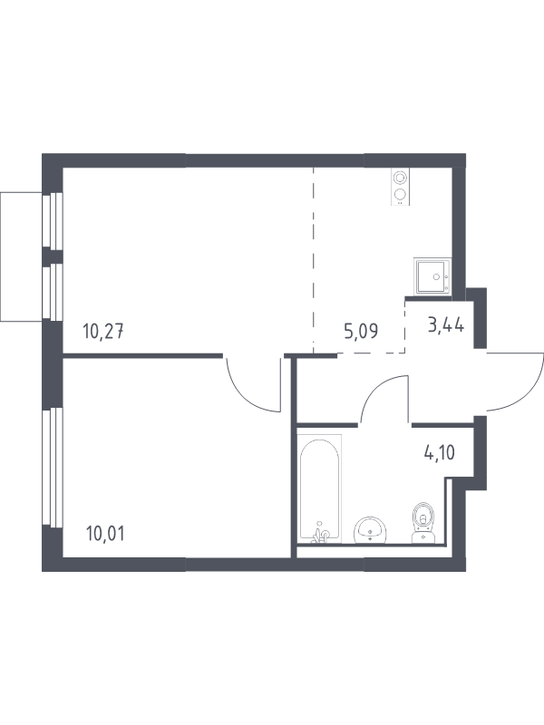 2 ккв (Евро) 32,9 м²