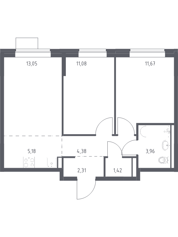 3 ккв (Евро) 53,1 м²