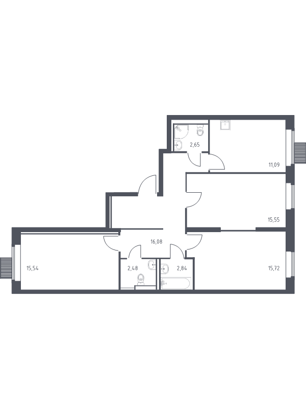 3 ккв 82 м²