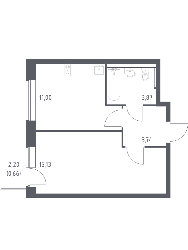 1 ккв 35,4 м²