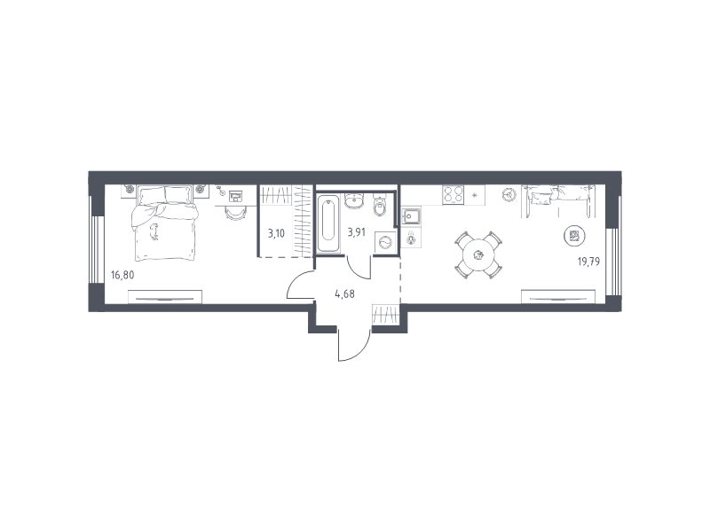 2 ккв (Евро) 48,3 м²