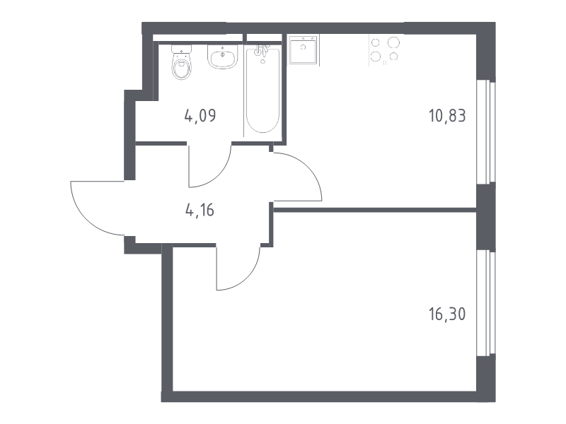 1 ккв 35,4 м²