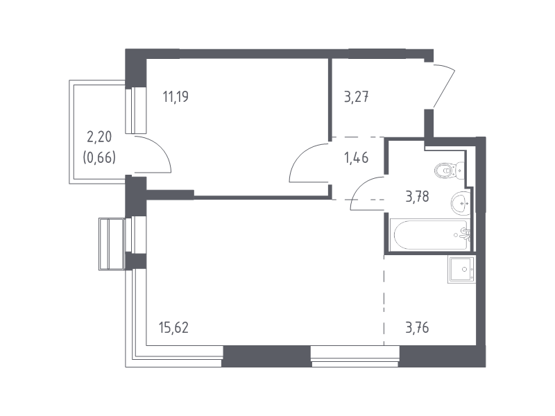 2 ккв (Евро) 39,7 м²