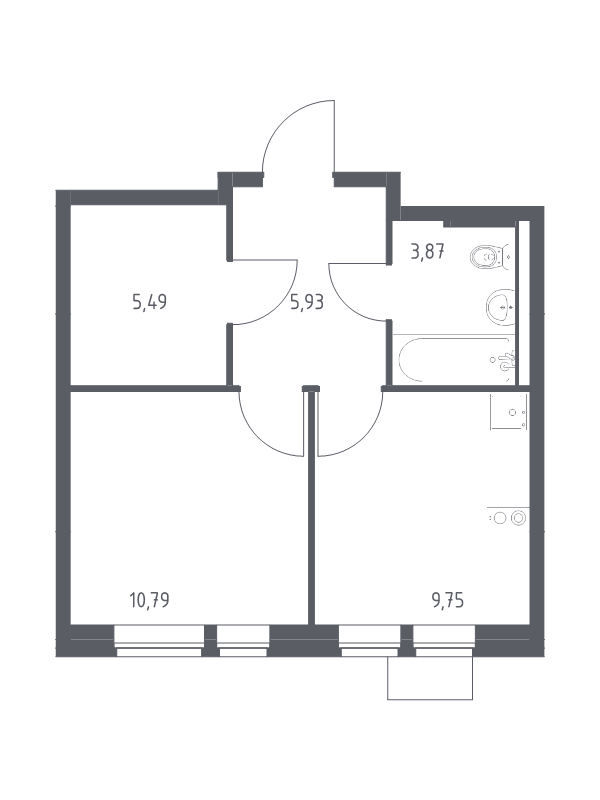 1 ккв 35,8 м²